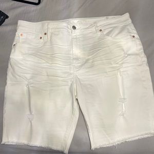 Airflex+ white jean shorts from American Eagle.